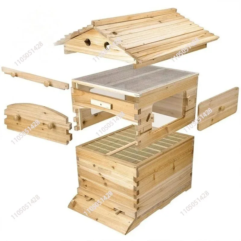 Wooden Bee Hive Box Honey Automatic Auto Self Flowing Beehive