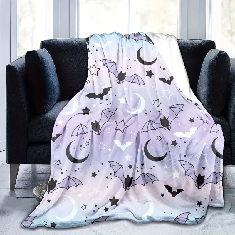 Halloween Pumpkin Ghost Printed Blankets for Kids Boys Girls Cozy Fleece Warm Living Room Sofa Bed Blankets for Home Office