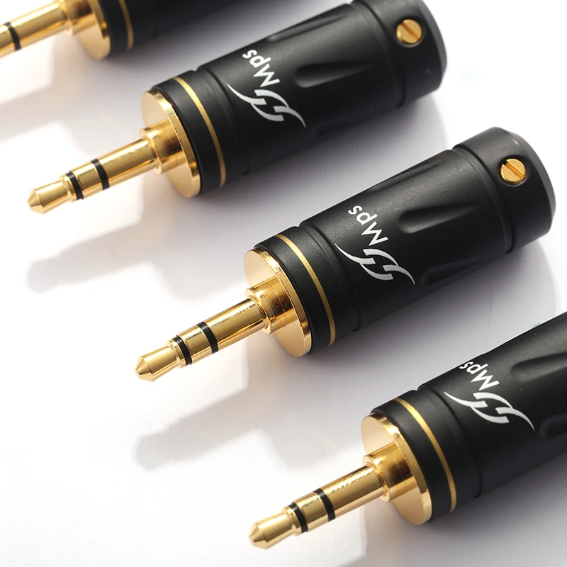 HiFi MPS Stegodon 3 bieguny 3.5mm Audio 24K pozłacana wtyczka AUX 3.5 złącza złącze typu jack zestaw słuchawkowy Stereo do 8mm