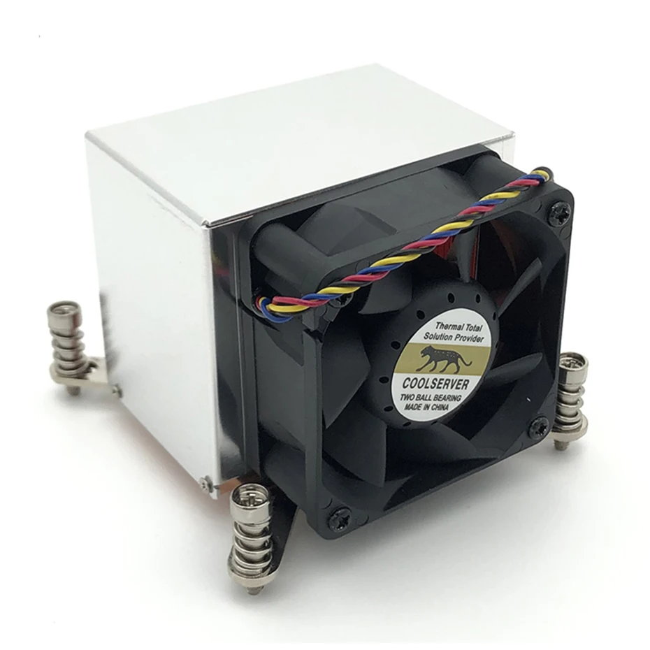 COOLSERVER 2U6C 2U Server CPU Cooler Pure Copper Heatsink 4Pin PWM Fan For Intel LGA115X LGA2011 LGA2066 Workstation Radiator view 2
