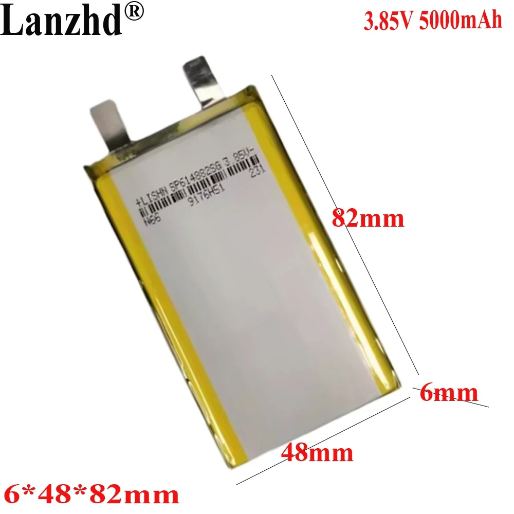 

1-12 pcs 3.85V Polymer lithium battery 4.4V high voltage 614882 5000mAh for mobile phone built-in battery laptop battery