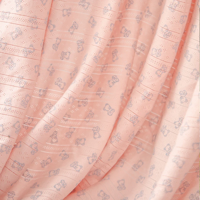 85x50cm/180x200cm Soft 100% Cotton Jacquard Fabric For Children\'s Pajamas Home Clothes T-shirts Dress Handmade DIY Fabric