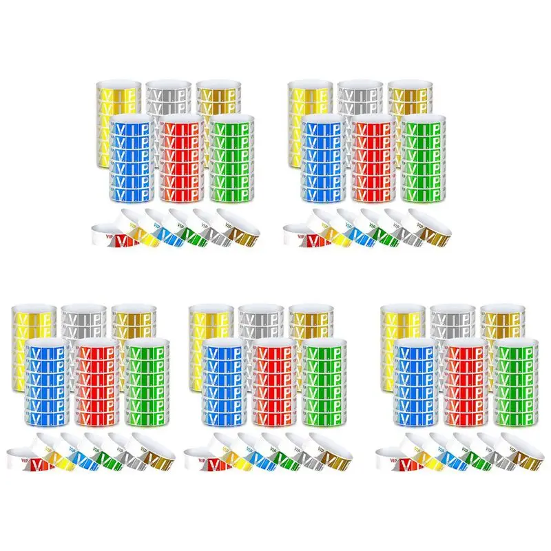 

BHBD-3000 Pack VIP Paper Bracelets VIP Wristbands Waterproof VIP Wristbands Neon Colored Wristbands Variety For Events Party