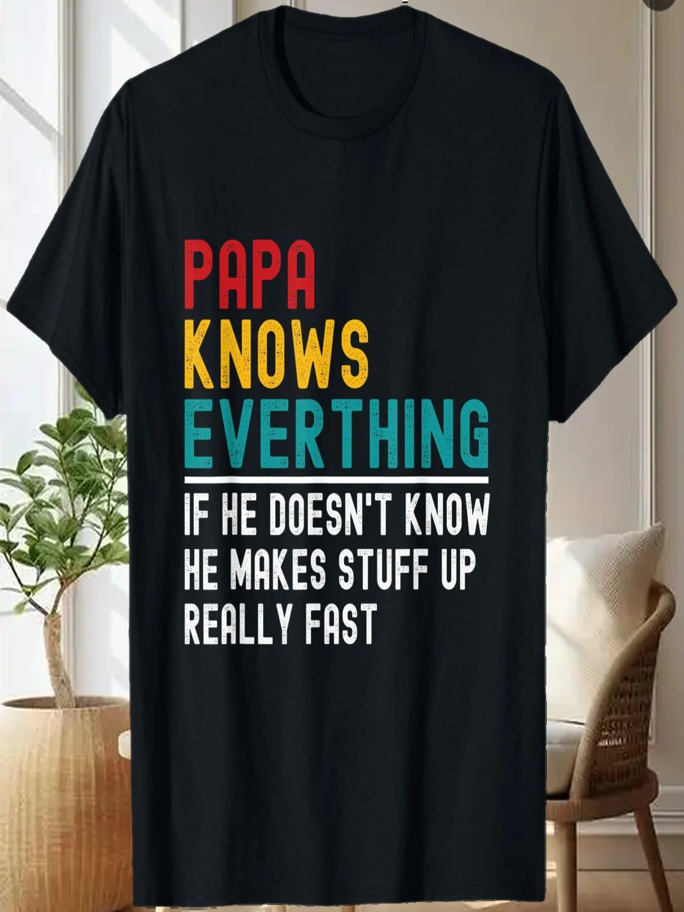 Papa Knows Everything Funny Father's Day T-Shirt