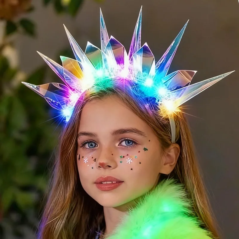 

Light Up Headband LED Glow Hairbands Goddess Headpiece Festival Costume Hair Accessories for Women