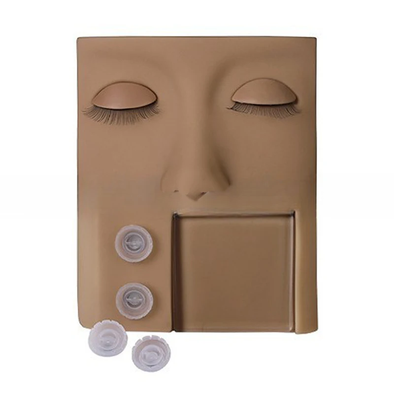 Eyelash Extension Training Mannequin Head with Removable Eyes Practice Head Model PVC Silicone Head Training Makeup Accessories