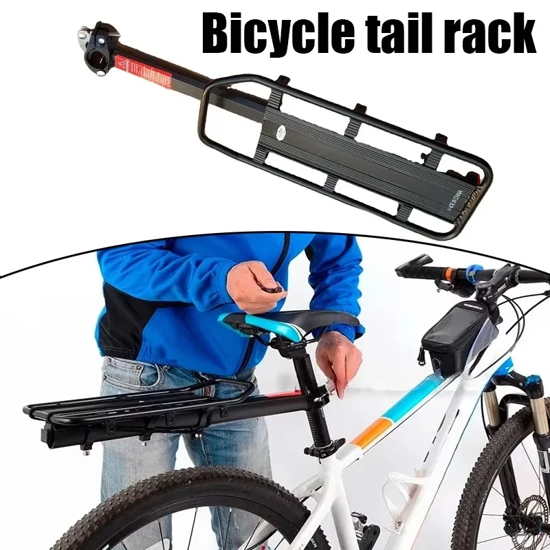 

Bike Rear Seat Luggage Rack Quick Release Adjustable Luggage Carrier With Reflector For Mountain Cargo Rack Bike Accessories