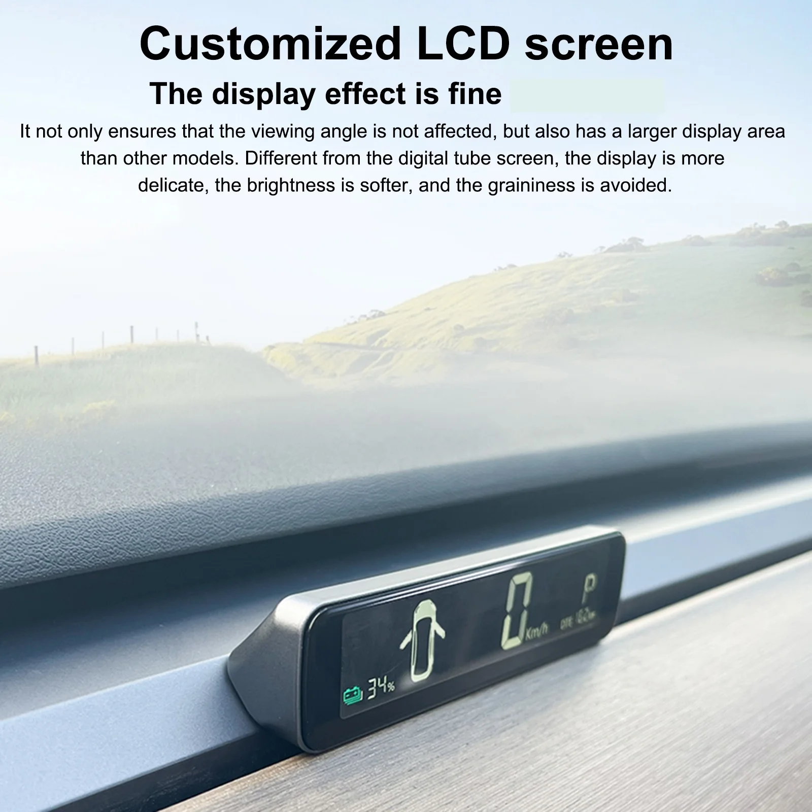 

3.9" Car HUD Head Up Display Vehicle Mini Dashboard For Tesla Model 3 Y Synchronous Original Vehicle Information Display 2023