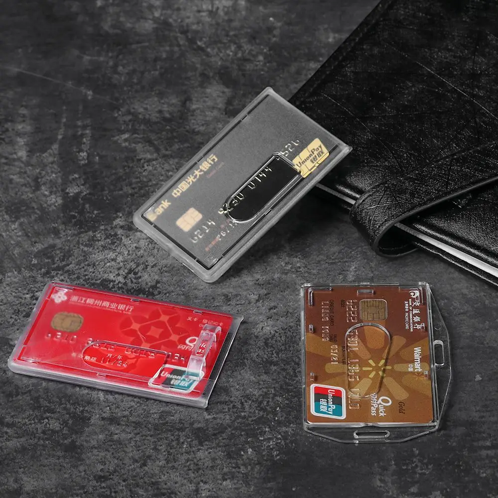 Portable Practical New Badge Protector Cover Multi-use ID Business Case ID Card Pouch Card Sleeve Name Card Work Card Holders