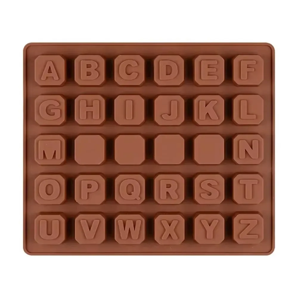 26 Alphabet Cake Decor Fondant Mold Ice Cube Making Mold Letters Silicone Mold DIY Chocolate Cookies Pastry Desserts Baking Tool view 2
