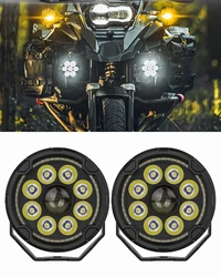 BraveWAY LED Spot Light for Motorcycle ADV GS, Auxiliary Fog Lights/ Work Light / Driving Lamps /Headlight for Motorbike