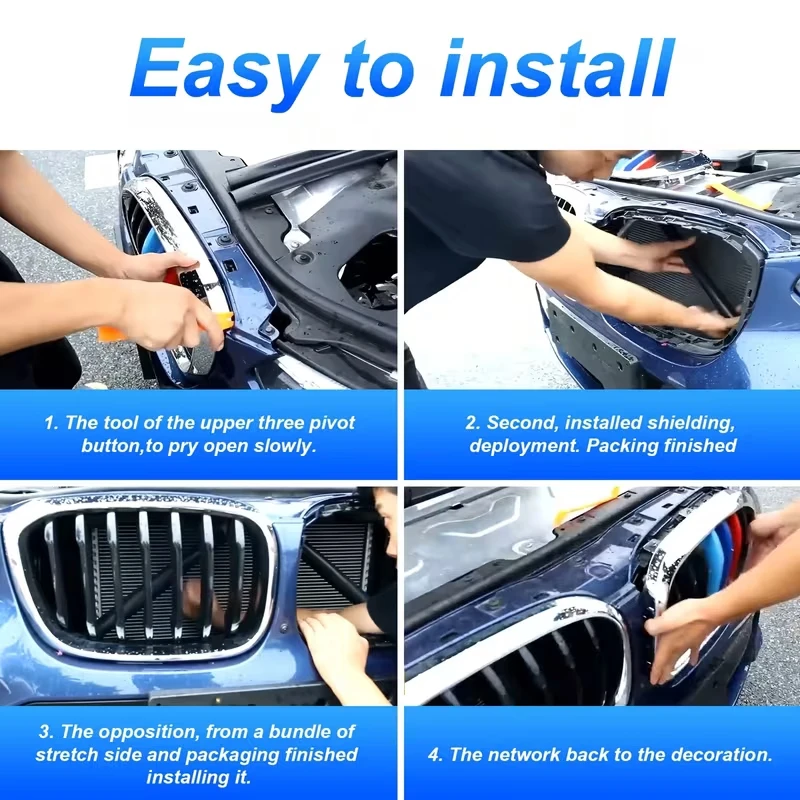 Farbenfrohe Zierleisten für Autogrills, geeignet für die Serien 1, 2, 3, 4, 5, 6 und 7 (F20, F22, F30, F32, G30, G32, G11, G12). Universal F – Detail 4