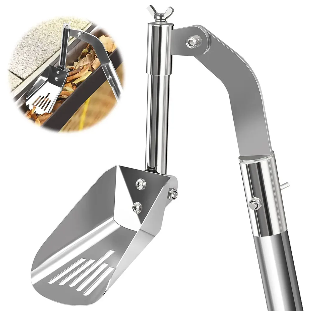 

Лопаты для чистки дома, эффективный очиститель желобов, инструменты для чистки желобов из нержавеющей стали, многофункциональные, легко удаляемые листья, мусор