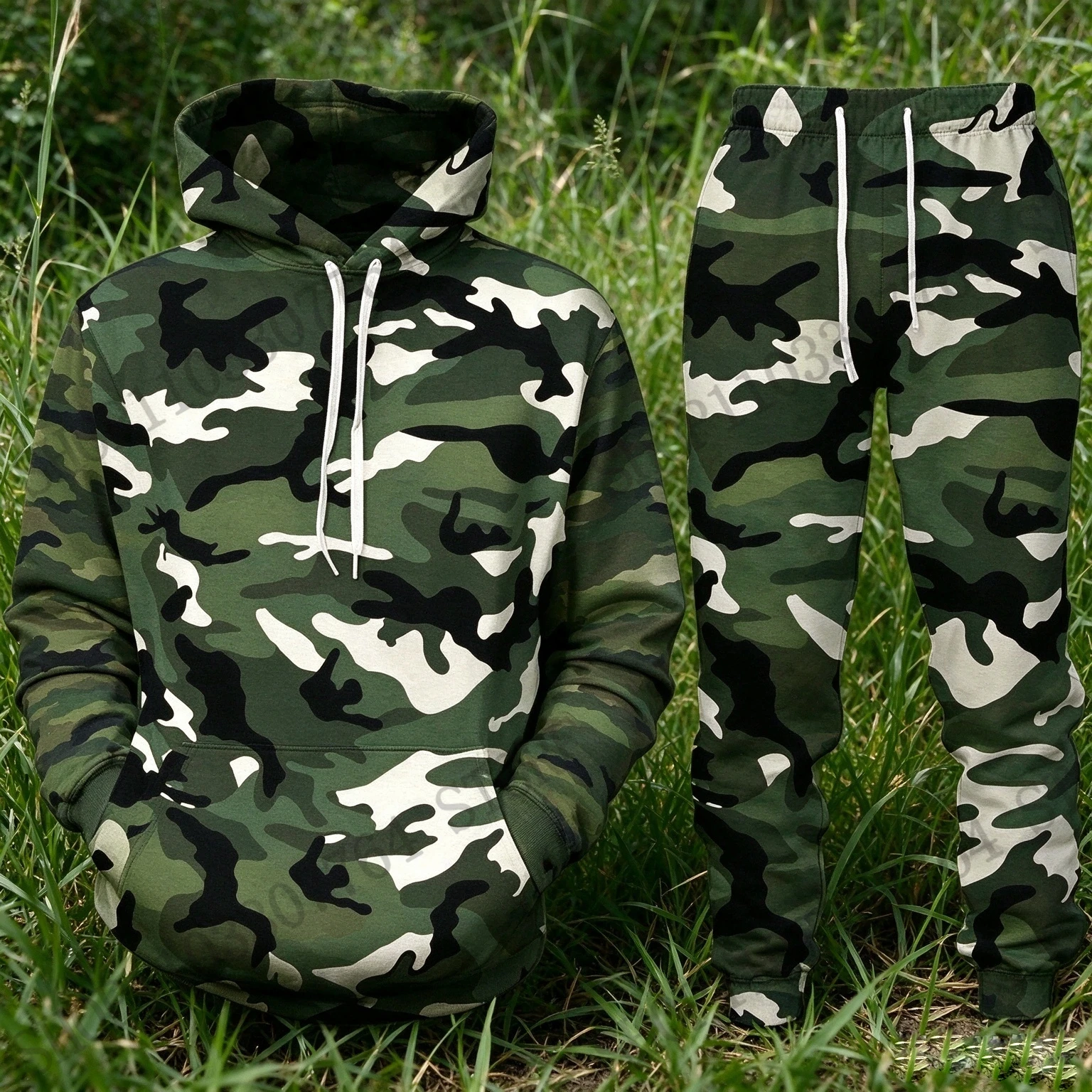 Camouflage Hunting Camo 3d Print Hoodie Pant Suit Men Women Fashion Hoodie + Pants 2Pcs Sets Outdoor Sports Tracksuit Masculina