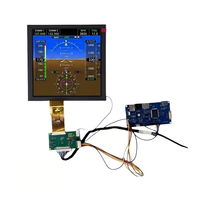 Hot Sale TFT 768*768 Ips 8.8 Inch Flight Simulator LCD LVDS Ips Square LCD Display