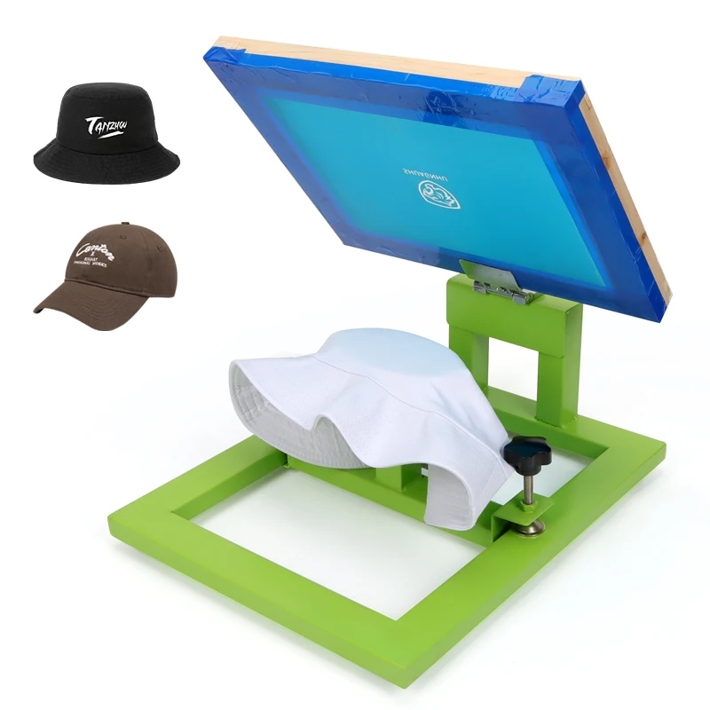 Manual Hat Screen Printing Machine With Flatbed Table And Aluminum Material For Hats