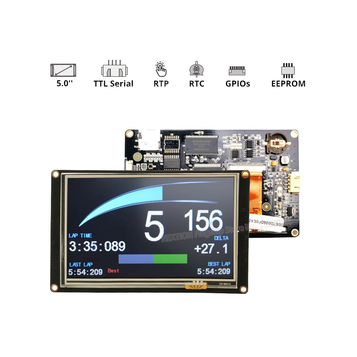 Nextion NX8048K050 5.0Inch Enhanced Series HMI Touch Display Intelligent USART UART Serial TFT LCD Screen Panel Module