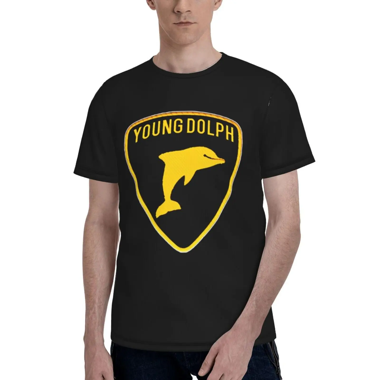 Young Music and Dolph Men's T-Shirt Casual Soft Crewneck Tee Shirt Novelty Print Short Sleeve Tops Unisex T-shirts for Men Women