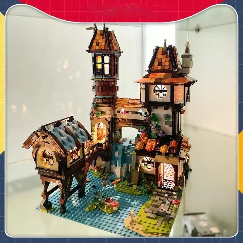 

Medieval castle building blocks toys, desktop ornaments, DIY architectural model assembly toys, children's holiday gifts.