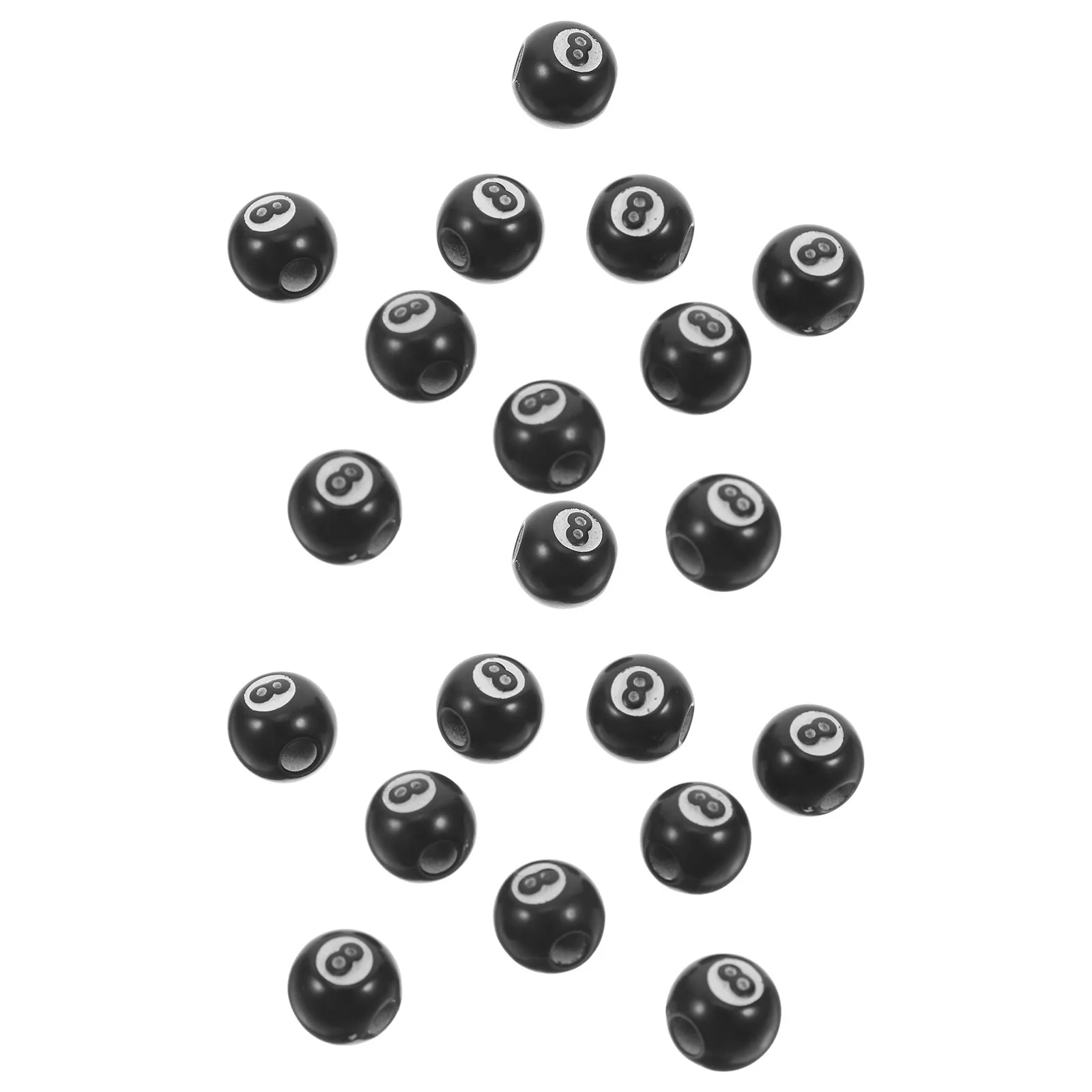 50Pcs Acrylic Billiards Beads Pool Table Inspired Beads for Bracelets Necklaces Earrings Jewelry Making DIY Craft Projects