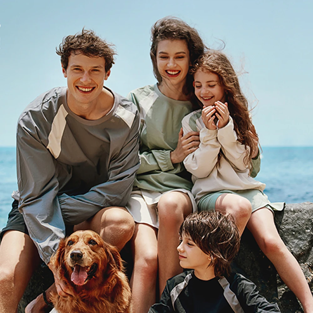 OhSunny Sweatshirt for Woman Men,Family Couple Long Sleeves Sun Protection Tops,Beach Vacation Anti-Chlorine Shirt UPF50+