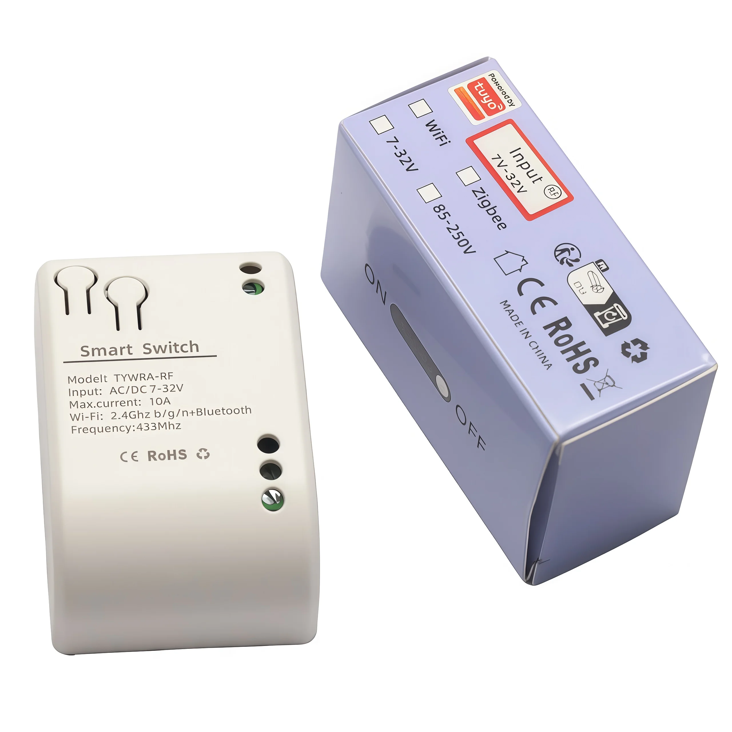 Tuya WiFi Smart Curtain Switch Module Mini Design for Rocker Reset Switch App Remote Control Work With Alexa Google Home