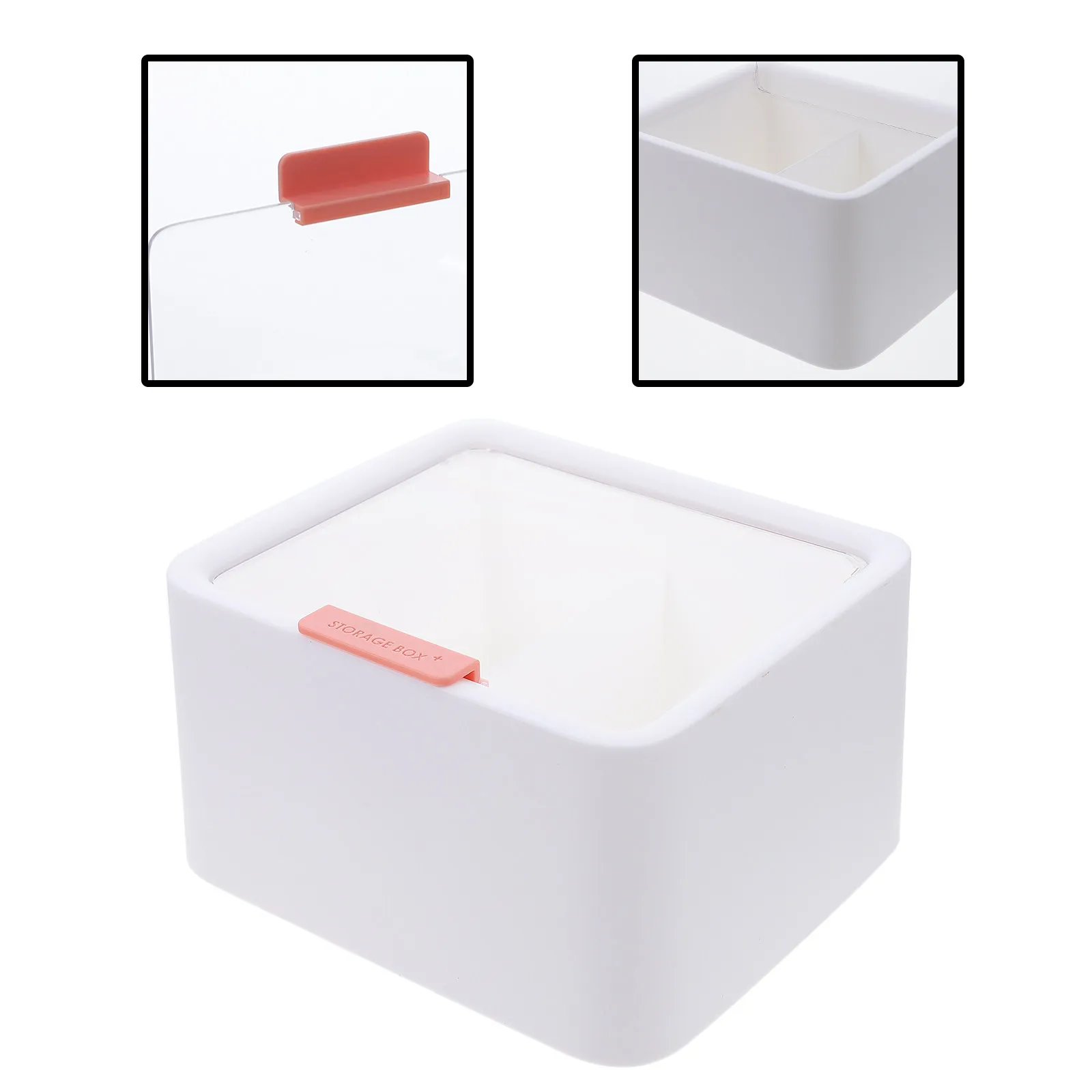 

1Pcs Makeup Organizer Cotton Pads Storage Box Plastic Case Desktop Storage Holder 2 Slot Swab Container for Dressing