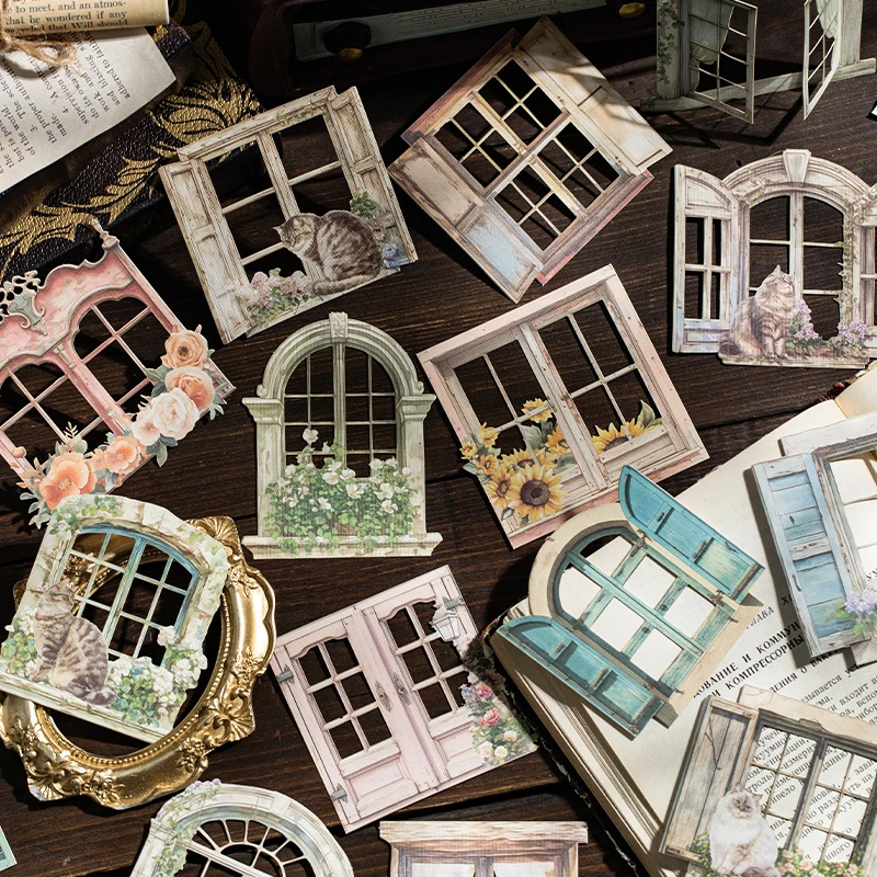 

Журнал GO 10 шт., наклейки с цветами на окно, мусорный журнал, сделай сам, скрапбукинг, материалы для коллажа, планировщик, креативные канцелярские наклейки