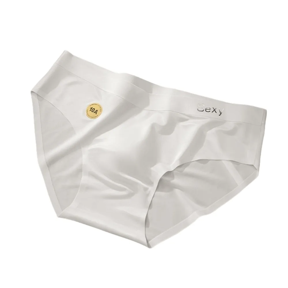 

Comfortable Summer Thin Satin Briefs Men Underpants Simple Ice Silk Panties Lingerie Quick Dry Seamless Underwear Men Men