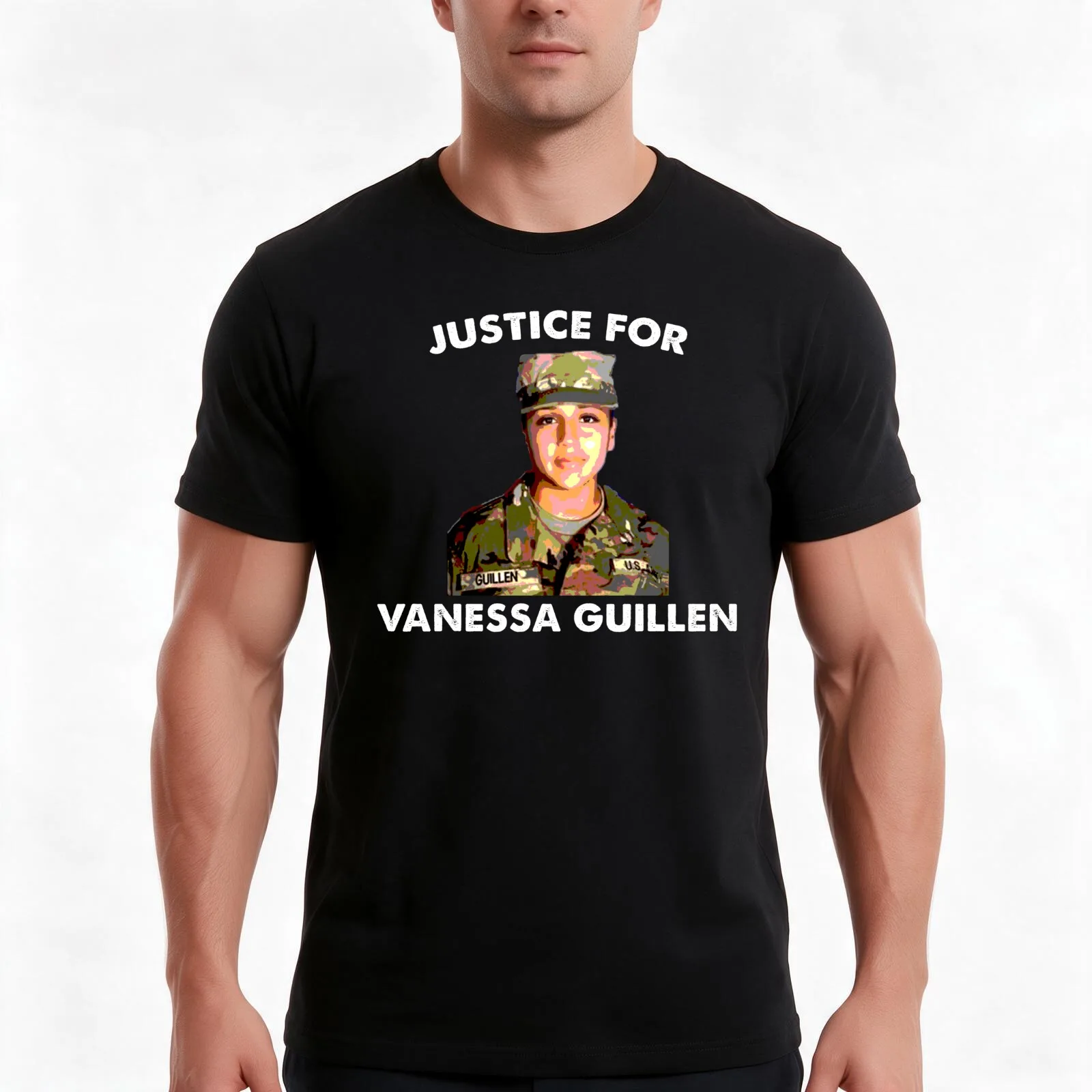 Justice for Vanessa Guillen T-Shirt Summer Casual Cotton Tee Oversized Streetwear Tops Vintage Graphic Print 100% Cotton