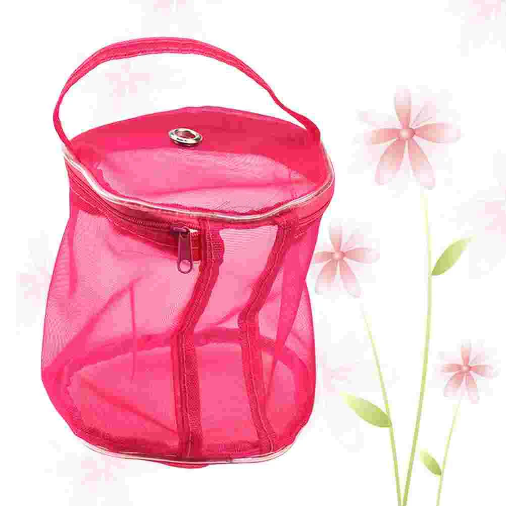 Stitch Lightweight Knitting Yarn Storage Bag Tote Organizer Knitting Bag Yarn Holder Knitting Tote Bag Size L(Rose Red)