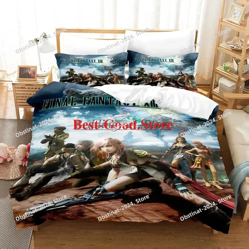 Top Final fantasy Bedding Set Duvet Cover Full Queen King Size Pillowcase Bed Printed Bed Set For Aldult Kid Bedroom Single Twin