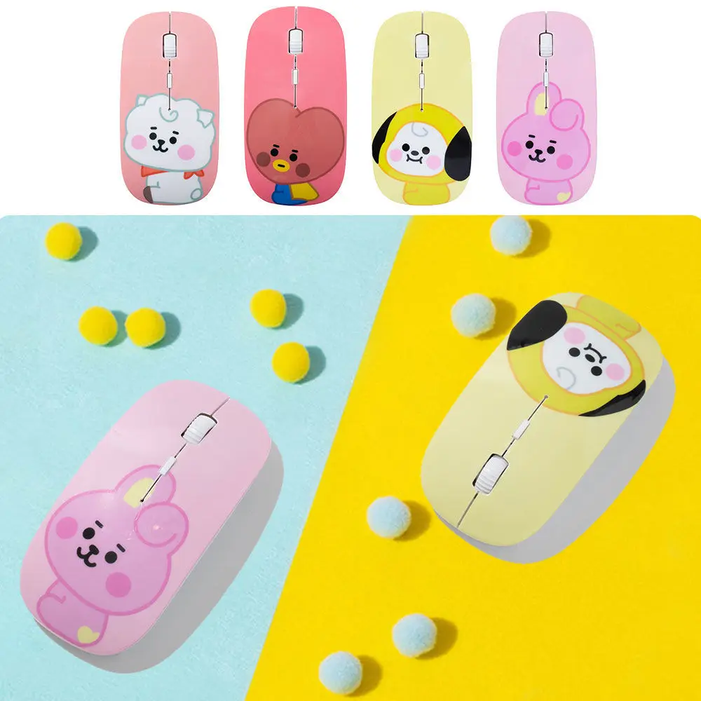 BT21 Same Mouse Korean Wave Peripheral Series Wireless Mouse Home Office Silent Mouse Birthday Gift Halloween Christmas Gift