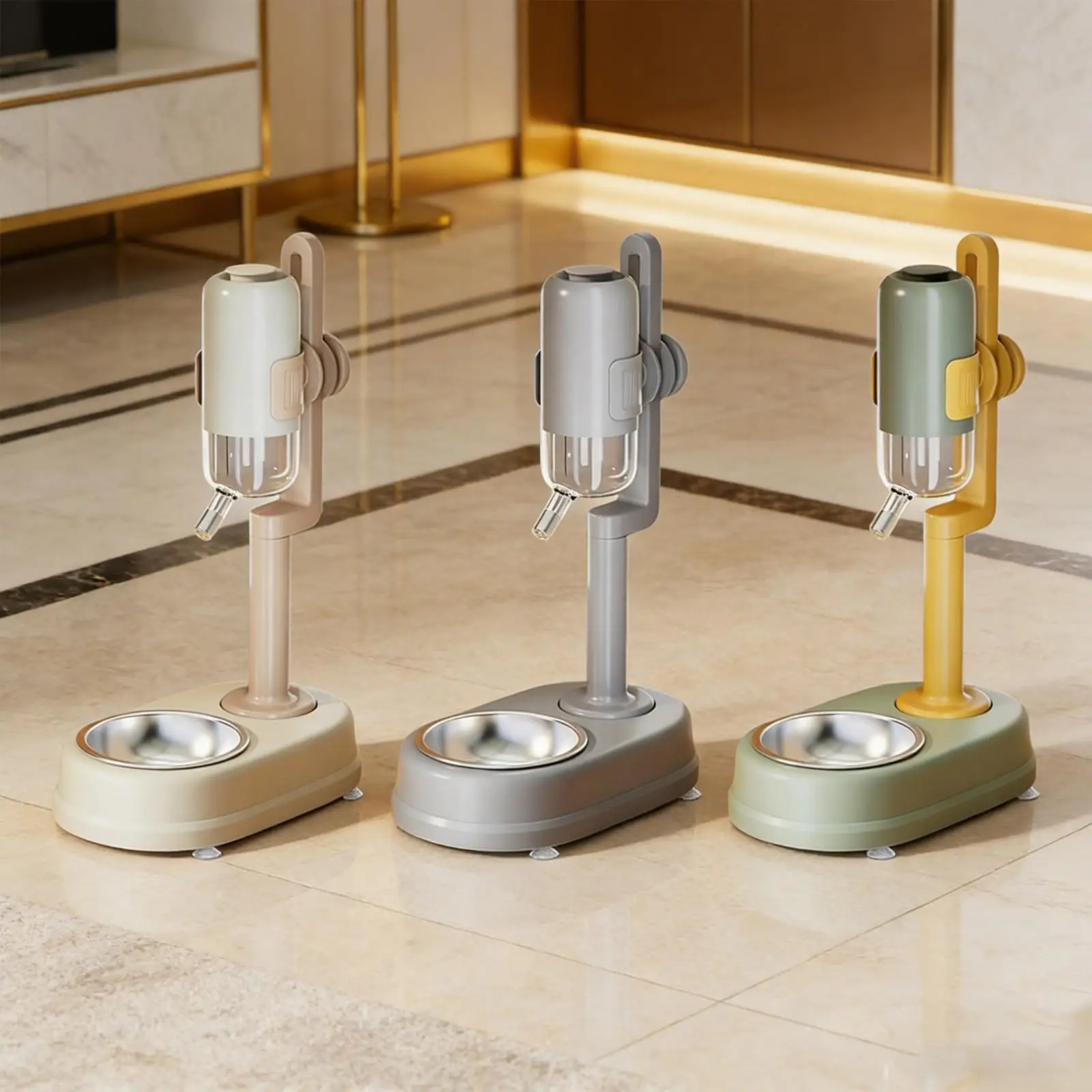 

Automatic Pet Water Dispenser Adjustable Standing Feeder Leakproof Drinking Bowl for Dogs Cats Puppy Cage