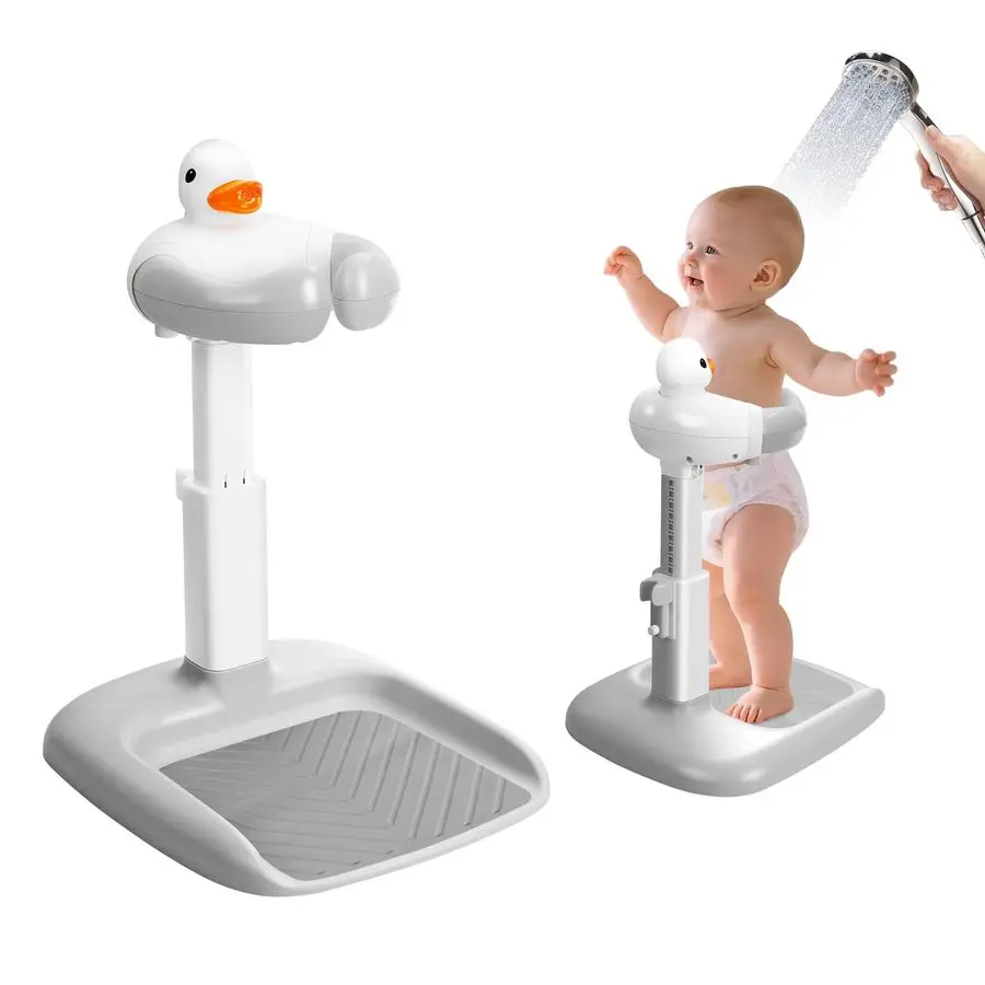 

Bath Stand, FreeStanding AntiSlip Baby Bath Support, Toddler Bathing Aid Standing Frame, NoDrill Foldable Bath AntiSlip Helper,