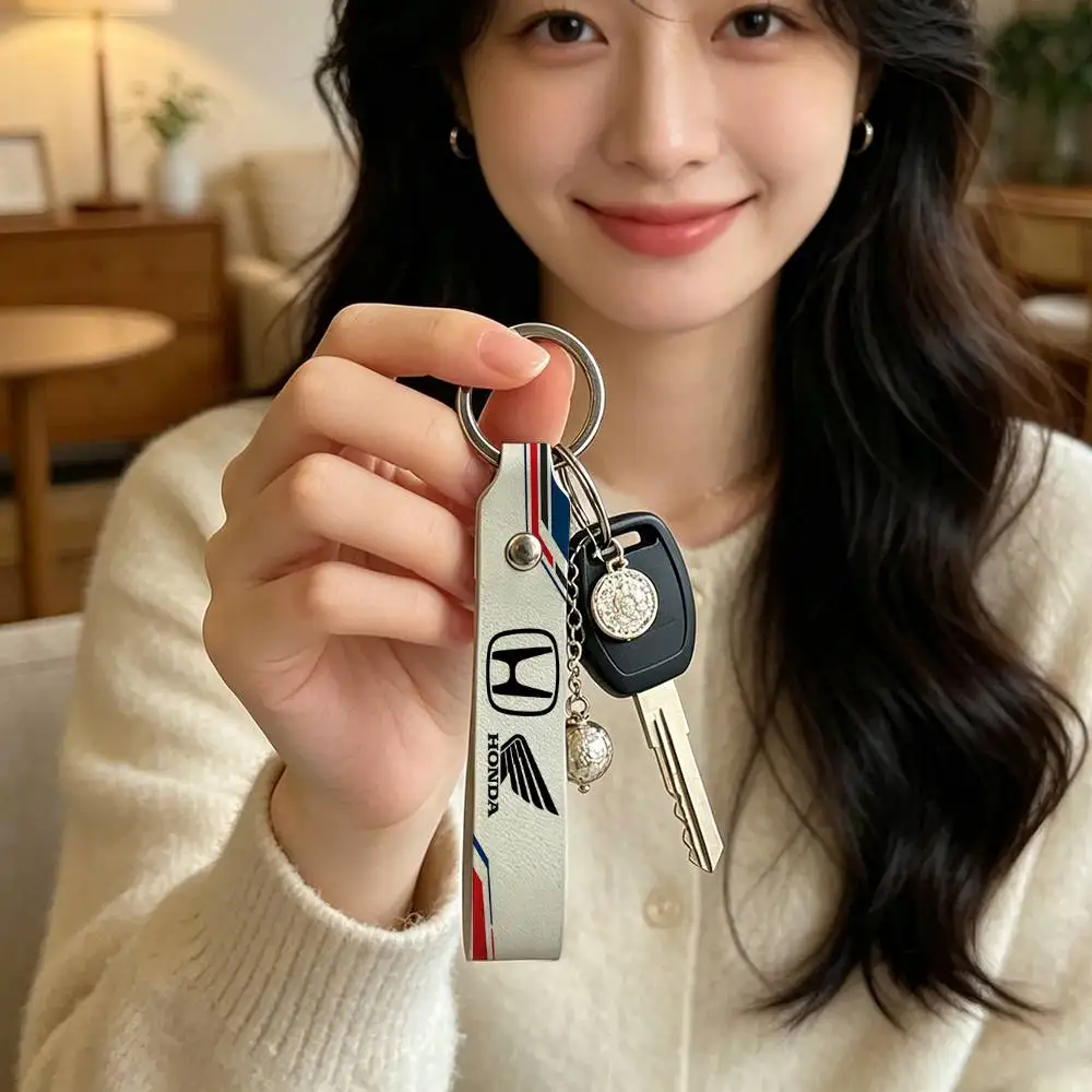 

Брелок для ключей из мягкой искусственной кожи для мотоциклов HONDA, легкий держатель для ключей для скутеров и гоночных мотоциклов