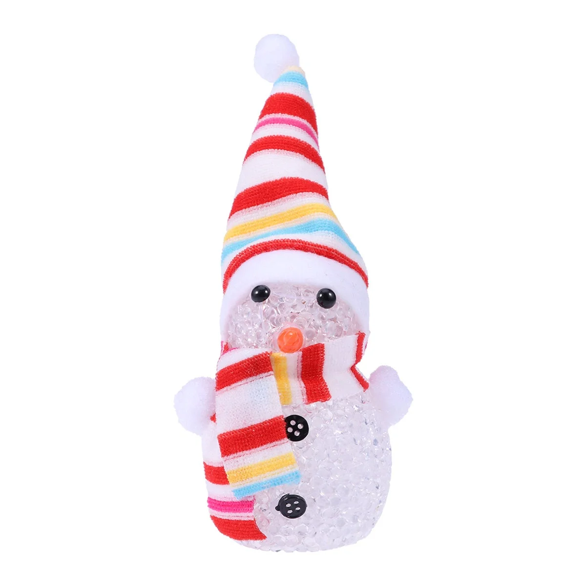 

6pcs 13Cm Christmas Lighted Snowman Ornament Festive Table Decor Party Favors Holiday Gifts For Home Office Cute Decoration