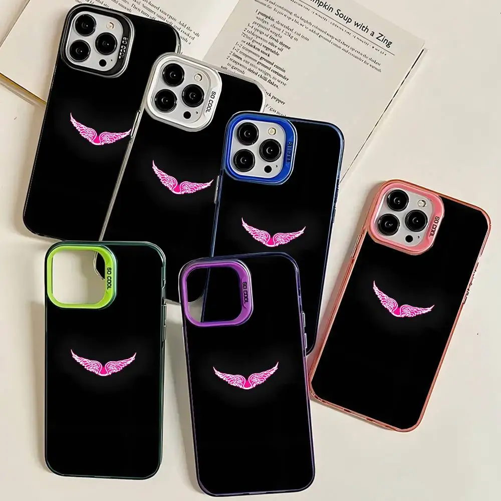 Epc Zadig Et Voltaire funda de teléfono láser IMD Color carcasa plateada para IPhone 17 16 15 14 13 12 11 Air Pro Max Plus
