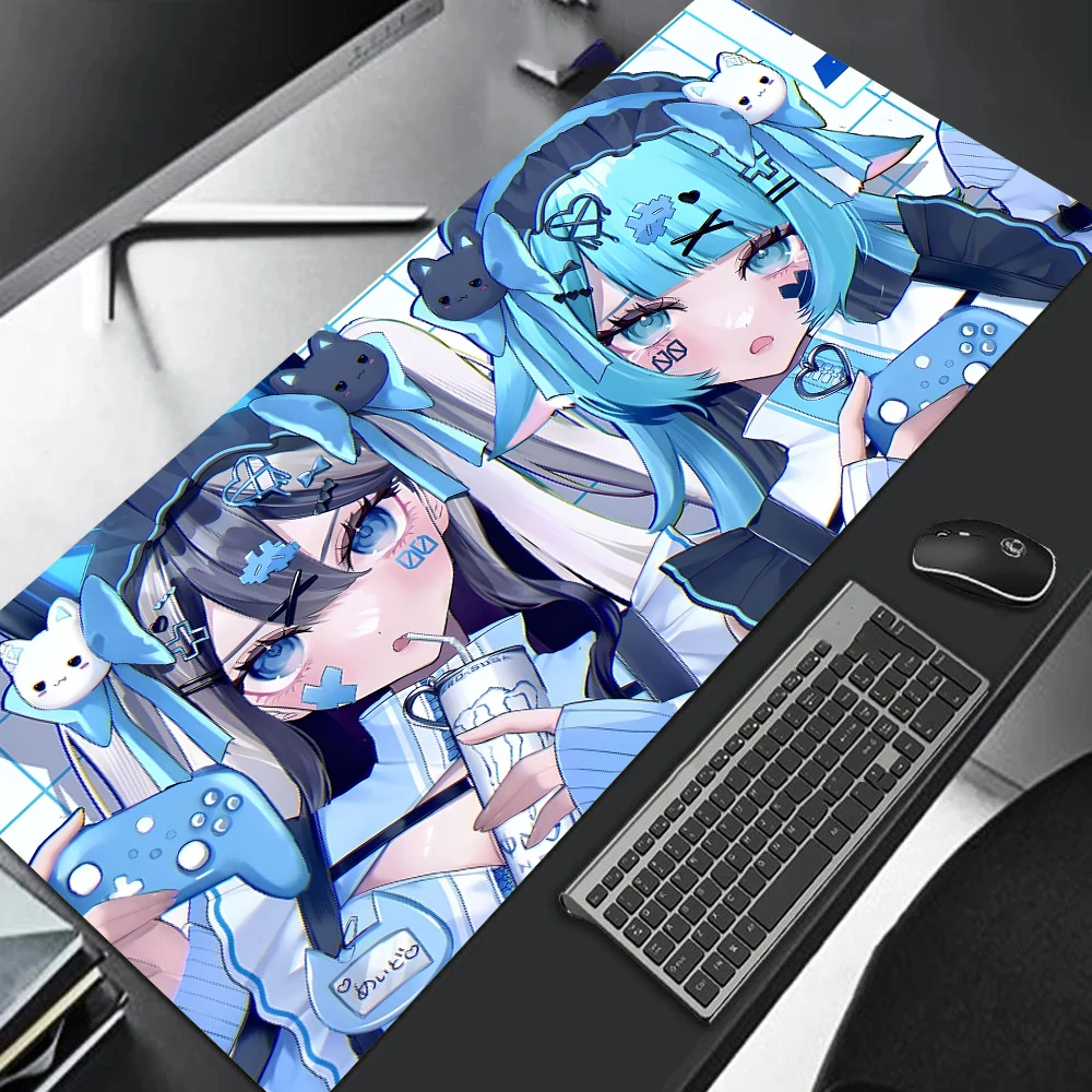 

Colorful Cool Girl Mouse Pad Pc Gamer Gaming Keyboard Mat 40x90 Table Cushion Office Carpet Rug Large Playmat Office Accessories
