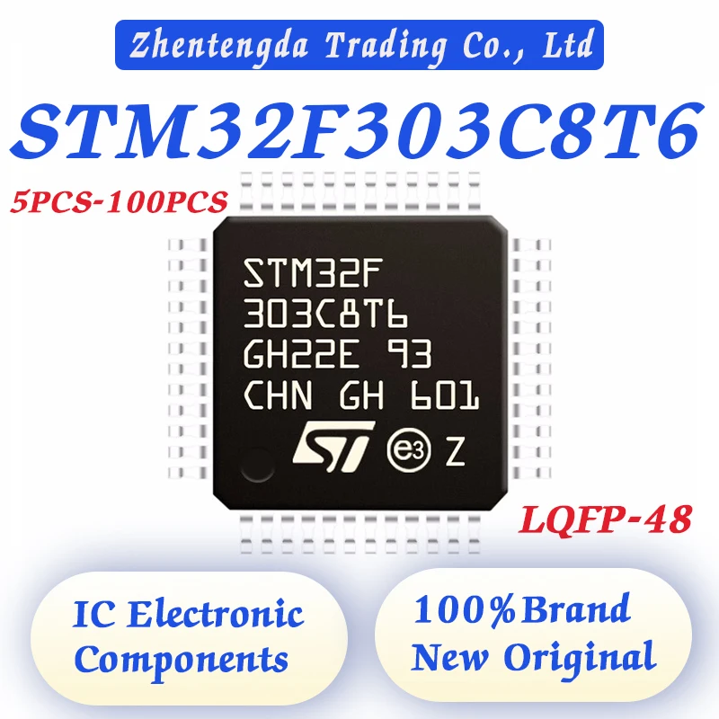 

5-100pcs New STM32F303C8T6 STM32F303C8 STM32F303 STM32F STM32 IC MCU Chip LQFP-48