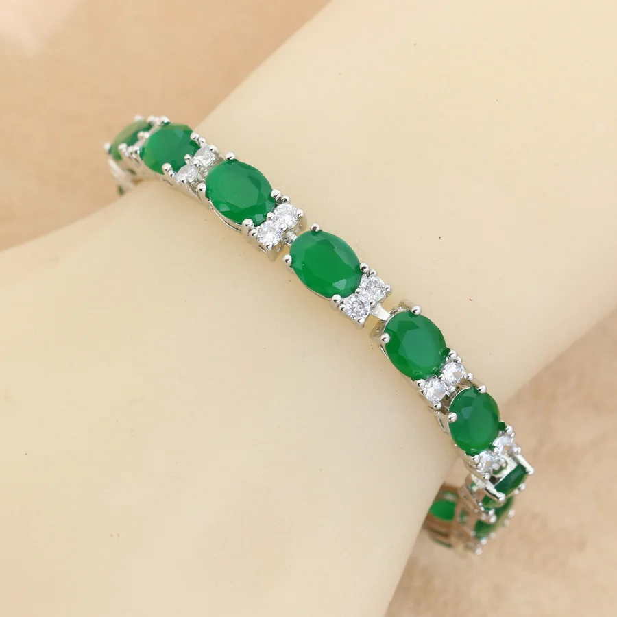 Classic More Color Zirconia 925 Silver Bracelet for Women Wedding Jewelry Birthday Gift