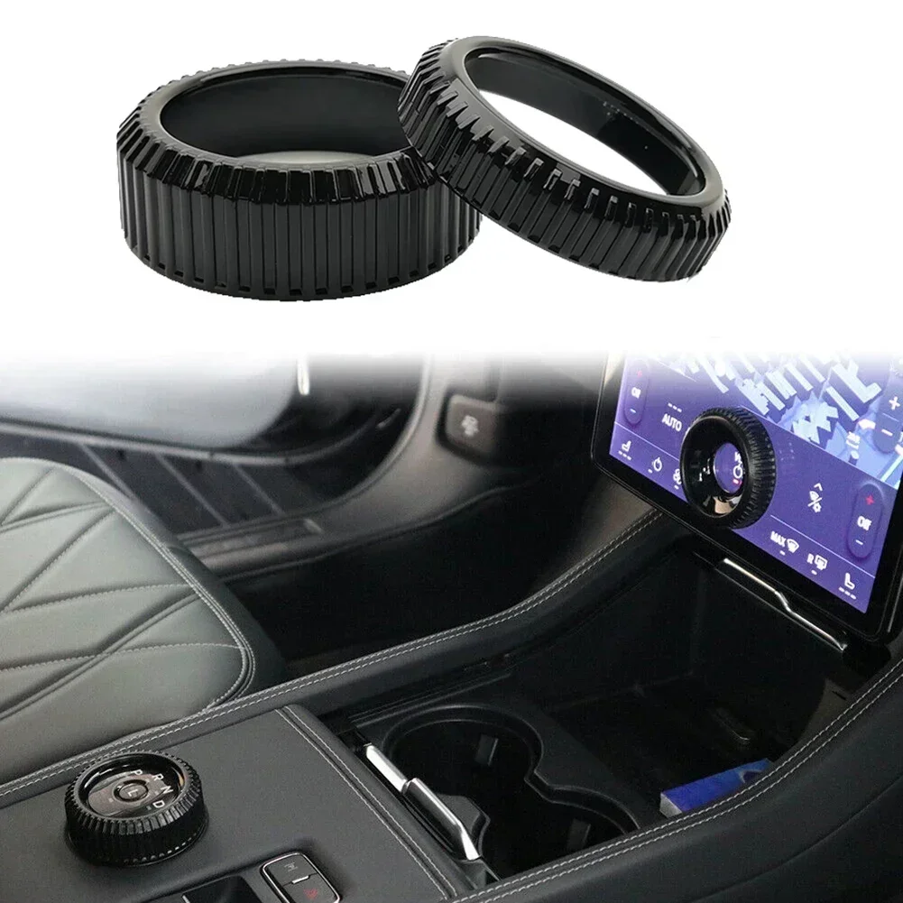 VERYUS Volume Control Knob Shift Knob Metal Cover Sets For Mustang Mach E 2021-2023 Inner Decorative Button Knob Cover