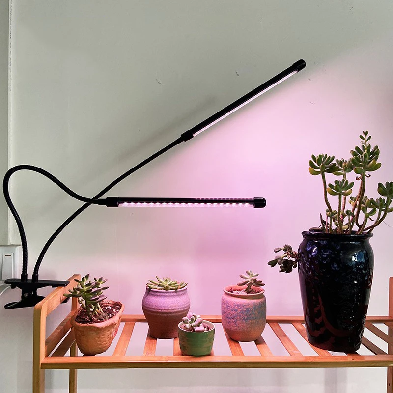 USB Led Grow Lights For Indoor Plants With Full Spectrum 4000K Pot Plant Light Adjustable Clip Auto Timer 3/9/12 Hours