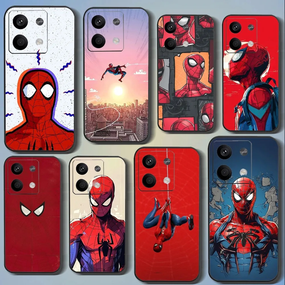 Hero S-Spider-M-Man Phone Case For Xiaomi 11 Redmi Note 11 5G 8T 9A 9 10T Note8Pro Note9 12SUltra Black Case