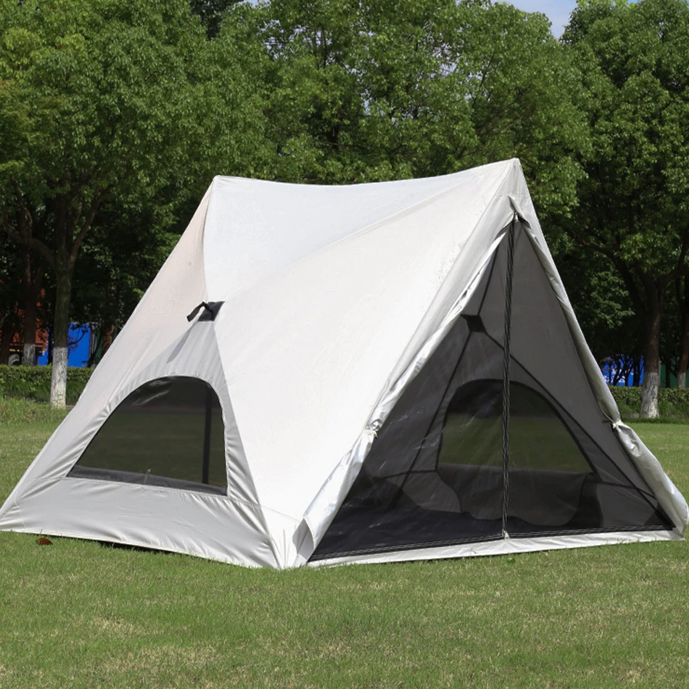 

Modification E-RIKE Portable Picnic Popup Camp Tents 4 Persons Waterproof Triangle Popup Automatic Outdoor Camping Tent