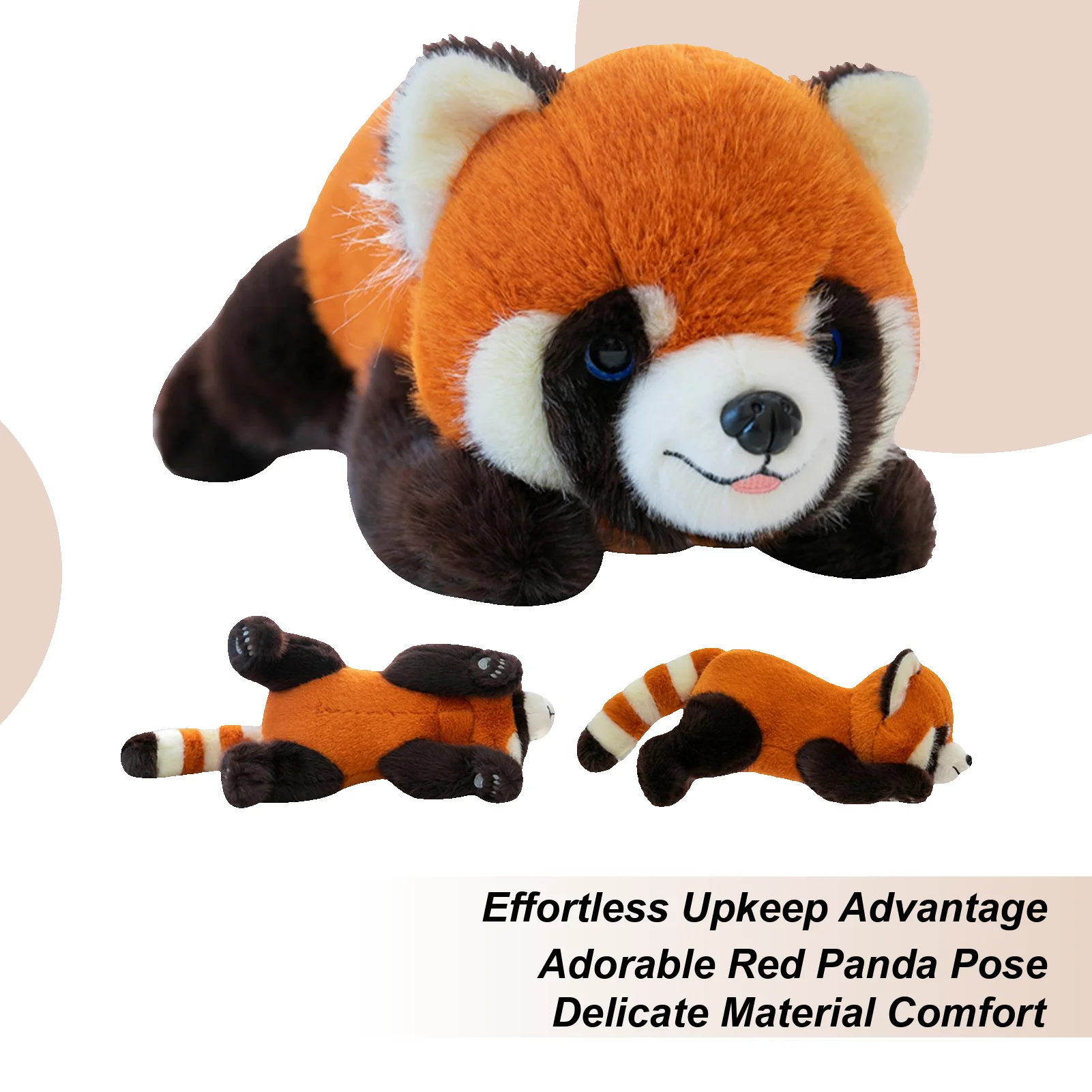 레드 판다 봉제 인형 16인치 부드러운 인형 베개 크리스마스 생일 선물 어린이 청소년 성인 침실 장식