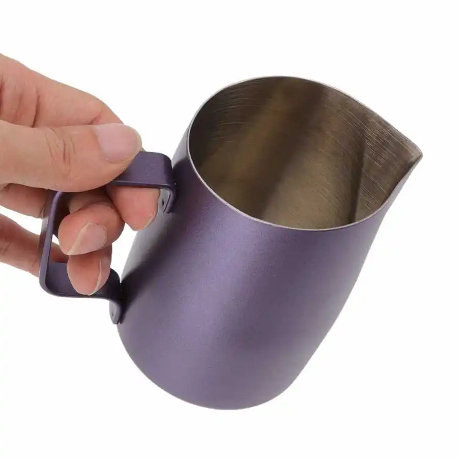 450/600ML Stainless Steel Milk Frothing Pitcher Milk Jug Coffee Mug Slanting Mouth Food Grade Pull Flower Cup  Latte Art Tool