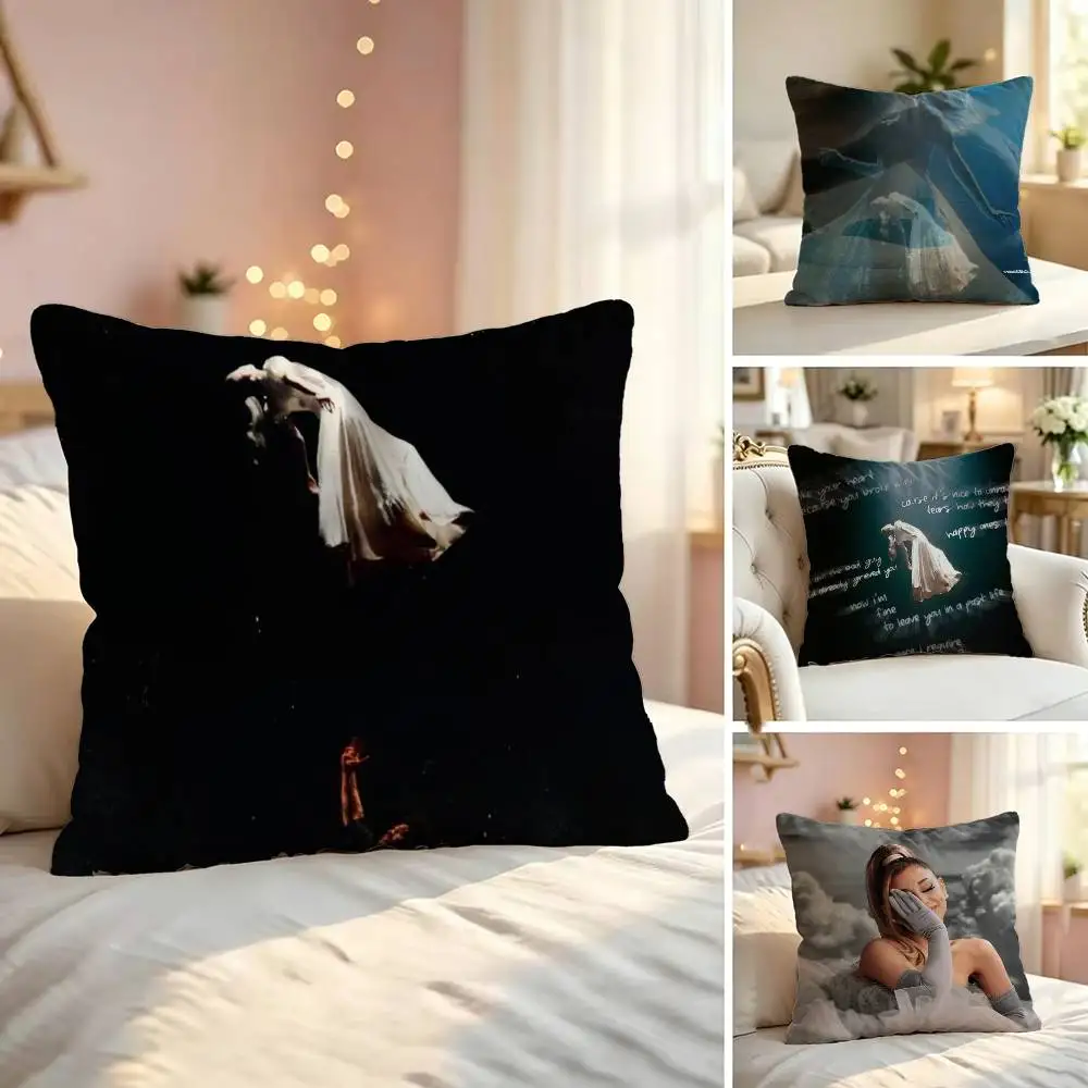Singer Ariana Grande Pillow Case Sofa Living Room for Bedroom Headboard Backrest Cushion Square Nap Time
