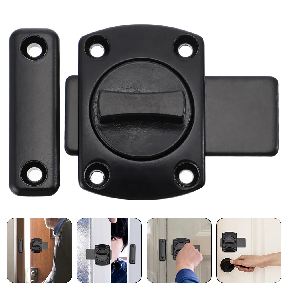 

1pc Home Security Latch Rotate Bolt Latch Gate Latches Door Slide Lock Twist Rotating Barrel Lock For Bathroom Toilet Door Lock