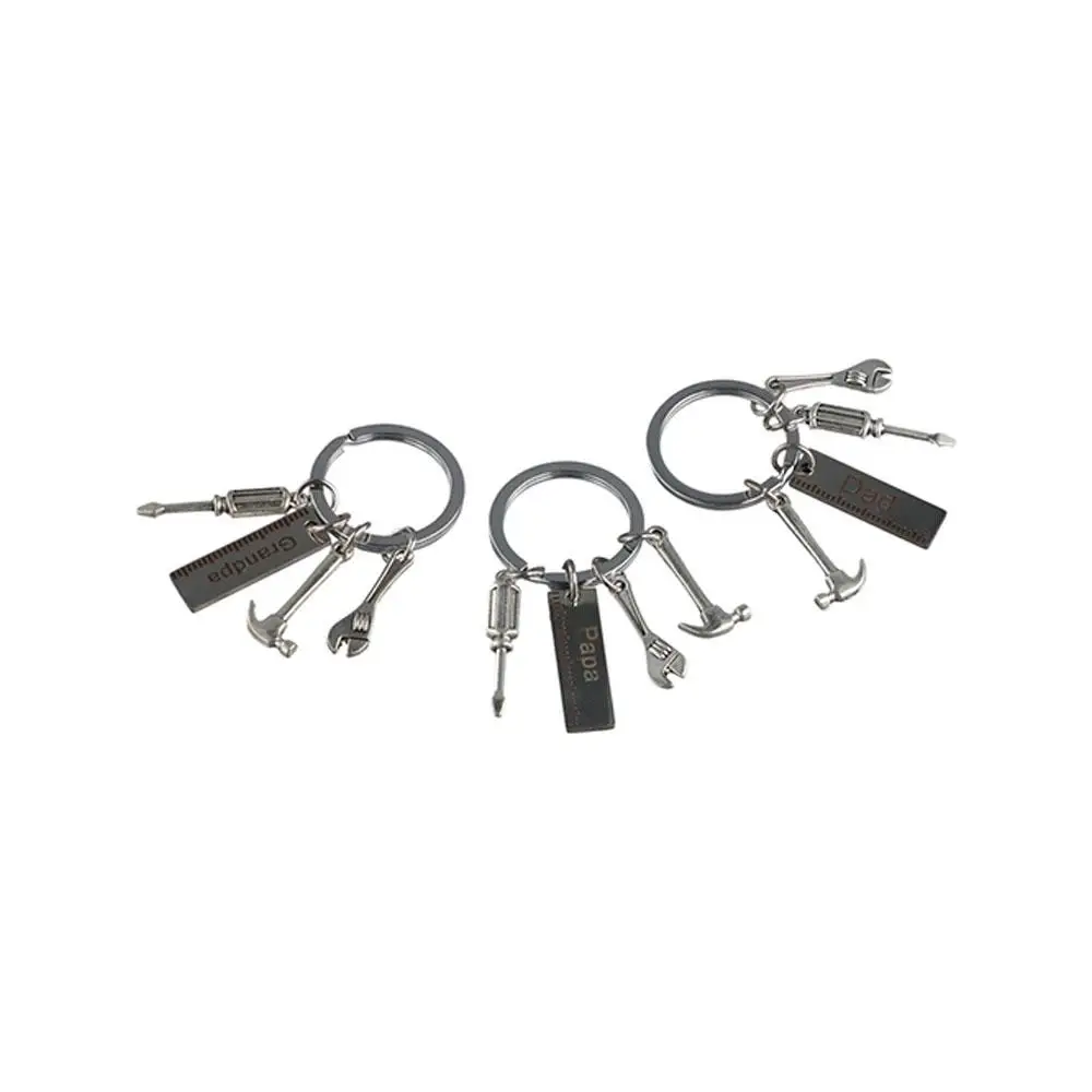 Dad Letters Dad Letters Keychains Screwdriver Hammer Dad Letters Keyring Papa Grandpa Father's Day Pendant Handbag Decor